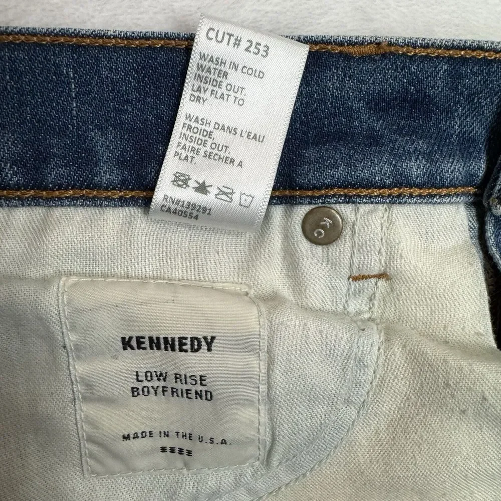 Baldwin Kansas‎ City Kennedy Low Rise Boyfriend Jeans Size 27 Distressed Cuffed